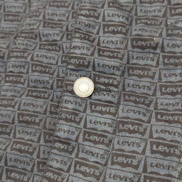 Levi Boys Medium Kids Blue Denim Jean  Jacket 10-12yrs All Over Print - Picture 2 of 9